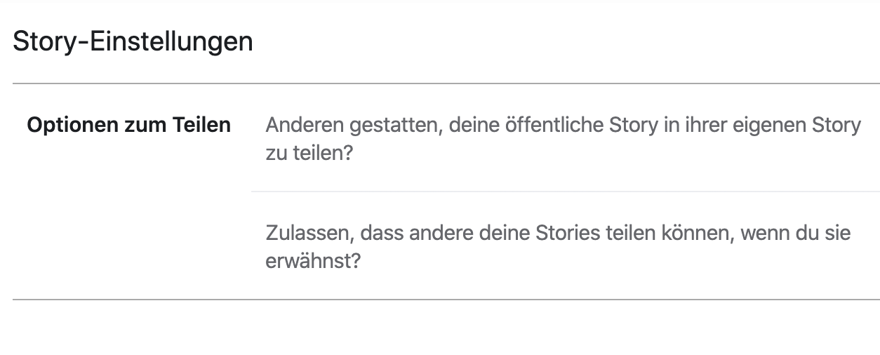 Facebook Einstellung Stories